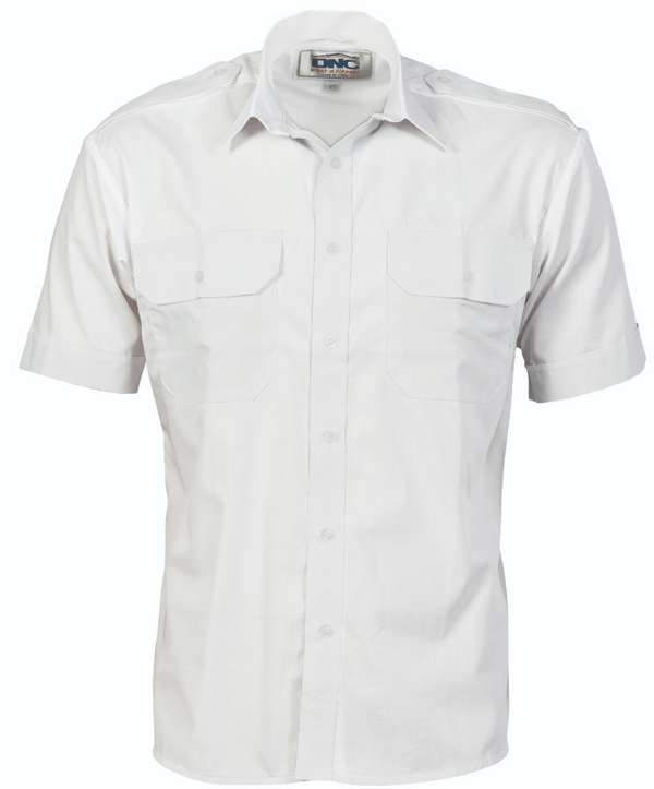 Epaulette Polyester/Cotton Short Sleeve Work Shirt