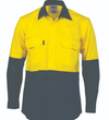 HiVis Two Tone Cotton Drill Long Sleeve