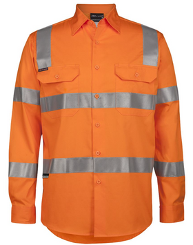 Hi Vis (D+N) Long Sleeve 150G Aus Rail Work Shirt