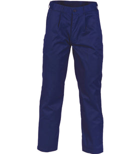 DNC Polyester Cotton Pleat Front Work Pants - Regular/Stout