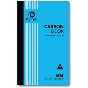 OLYMPIC 604 CARBON BOOK DUPLICATE 200MMX125MM RECORD 100 LEAF