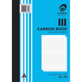 OLYMPIC 602 CARBON BOOK DUPLICATE A4 RECORD 100 LEAF