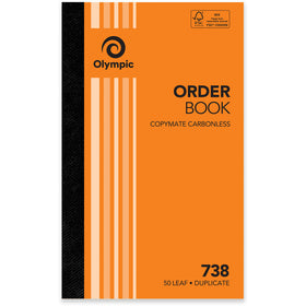 OLYMPIC 738 CARBONLESS BOOK DUPLICATE 200X125MM ORDER 50 LEAF