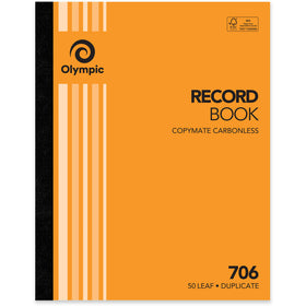 OLYMPIC 706 CARBONLESS BOOK DUPLICATE 250X200MM RECORD 50 LEAF