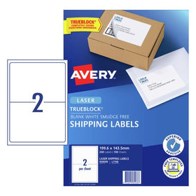 Avery Laser Shipping Labels 199.6 x 143.5mm