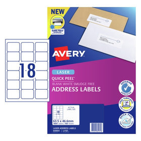 Avery Laser Address Labels 63.5 x 46.6mm