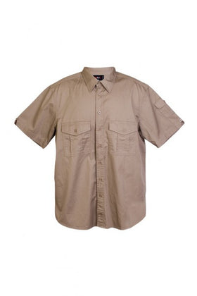 Mens Short Sleeve Cotton Drill Work Shirt