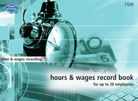 Hours & Wages Record Book - For Up To 20 Employees