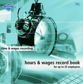 Hours & Wages Record Book - For Up To 25 Employees
