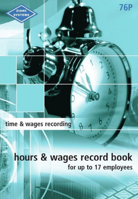 Hours and Wages Record Book - For Up To 17 Employees