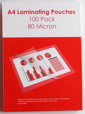 LAMINATING POUCH BASIC A4 80 MICRONS PK100