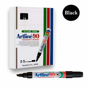 Artline 90 Permanent Marker – Chisel Tip 2–5mm, Black (Box of 12)