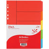Stat A4 Manilla Dividers – Bright Assorted Colours (5-Tab & 10-Tab)