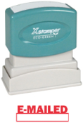 Xstamper 1650 “E-MAILED” Pre-Inked Stamp – with Space for Initials or Date (Red Ink)