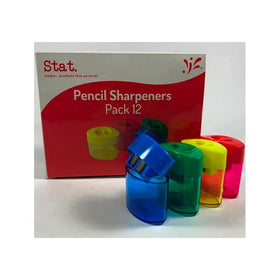 Stat Plastic Oval Cylinder Sharpener Box of 12