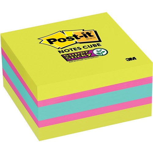 Post-it® 2027-SSGFA Super Sticky Notes 76mmx76mm Bright Assorted 360 Sheets