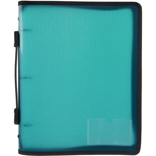 Marbig Zipper Binder With Handle A4 3 O-Ring 25mm