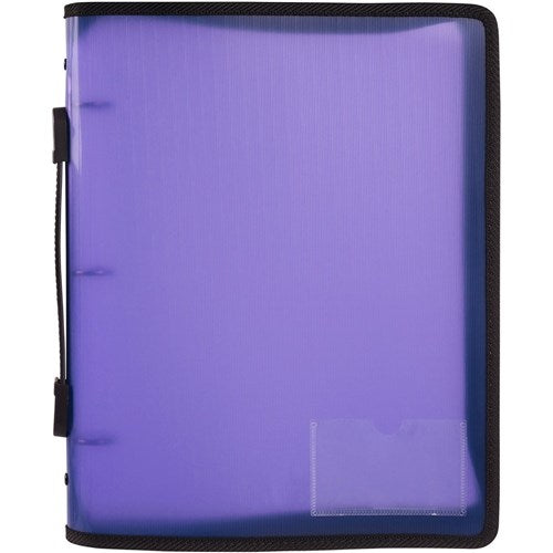 Marbig Zipper Binder With Handle A4 3 O-Ring 25mm