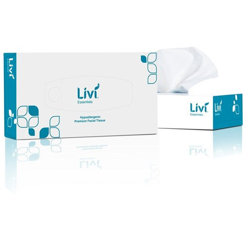 Livi Essentials Facial Tissues Premium Hypoallergenic 2 Ply 100 Sheets