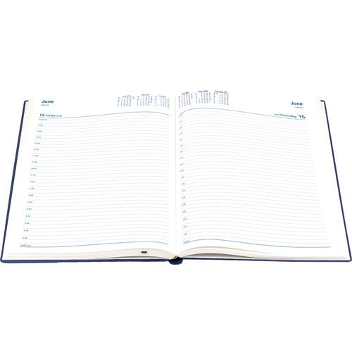 Collins Belmont Desk Diary A4 Day To Page Navy
