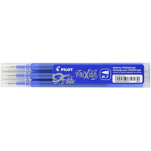 Pilot Frixion Ball 0.7mm Pen Refill Blue Pack of 3