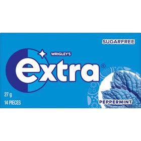 EXTRA Peppermint Sugarfree Chewing Gum – 14 Pieces (27g), Pack of 24