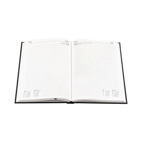 Collins Essential Diary A5 Day To Page Black