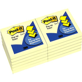 Post-it® R330-YW Pop Up Notes 76x76mm Refill Yellow Pad Pack of 12
