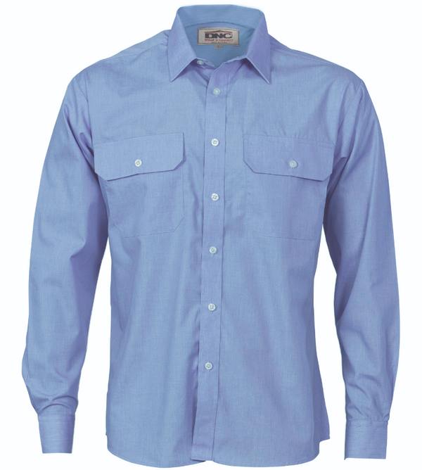 Polyester Cotton Long Sleeve Work Shirt