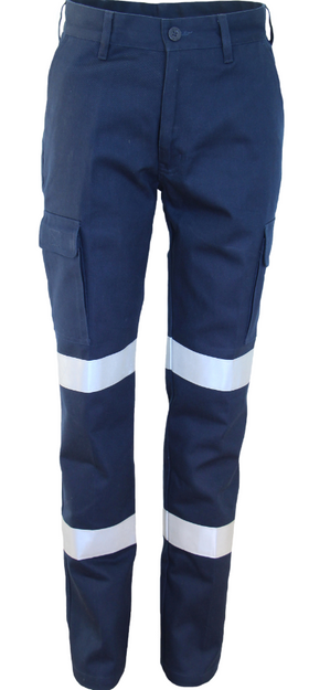 Ladies Double Hoops Taped Cargo Pants