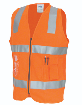 Day/Night Side Panel Safety Vest with Generic R/Tape
