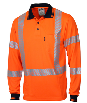 Hi Vis Segmented Tape X Back Polo