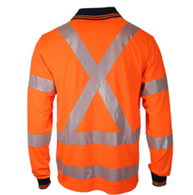 Hi Vis Segmented Tape X Back Polo
