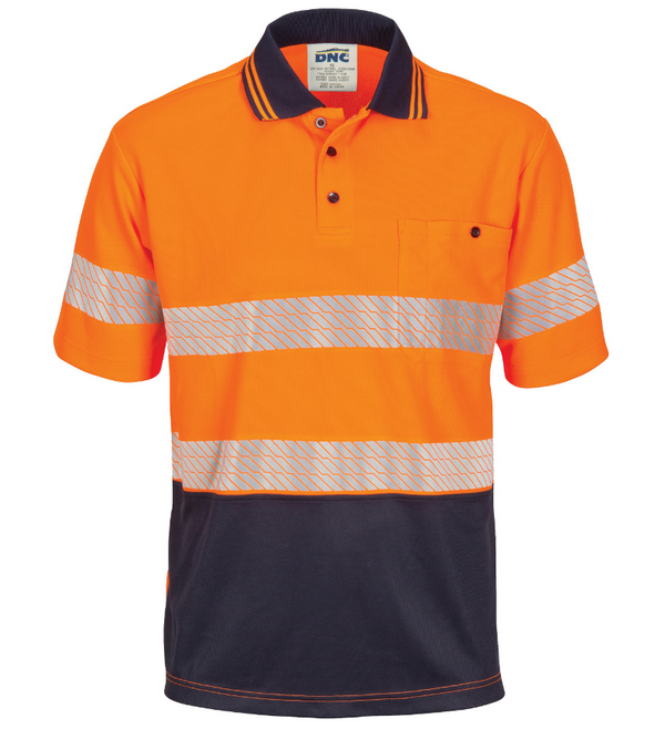 HIVIS Segment Taped Short Sleeve Micromesh Polo