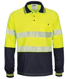 Hi Vis Segment Taped Micromesh Polo - LS