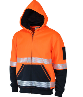 Hi Vis Segmented Tape Full Zip Hoodie