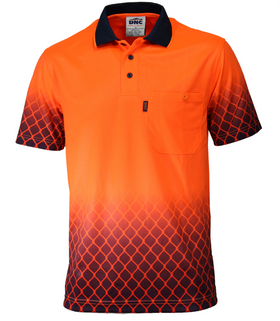 Hi Vis Sublimated Metal Mesh Polo