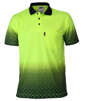 Hi Vis Sublimated Diamond Plate Polo