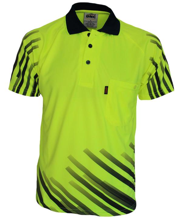 Hi Vis Sublimated Full Stripe Polo