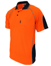 Hi Vis Semicircle Piping Polo - S/S