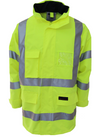 Hi Vis 'H' Pattern Breathable Rain Jacket Bio Motion Tape