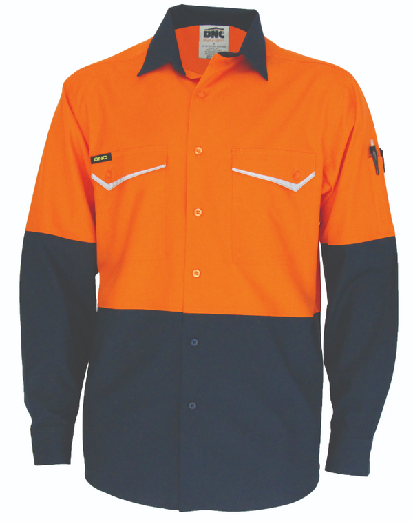 Hi Vis Two Tone Ripstop Shirt - L/S