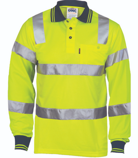 Hi Vis Shoulder Stripes Bio - Motion D/N Polo - LS