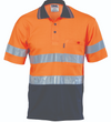 HiVis Two Tone Cotton Back Short Sleeve Polo