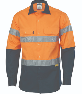 HiVis Two Tone Drill Long Sleeve With Reflective Tape
