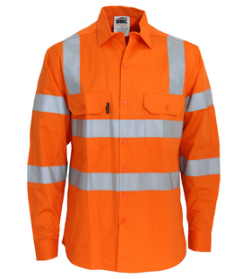 Hi Vis R/W CSR R/Tape Vic Rail Shirt - LS