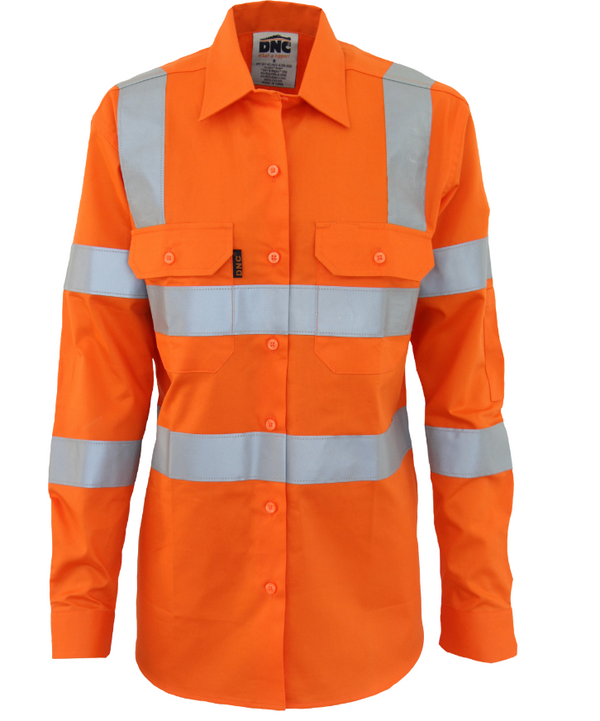 Ladies Hi Vis L/W Cotton Vic Rail CSR Shirt