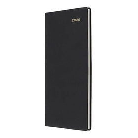 2026 Collins Belmont 377P.V99 Slimline Diary B6/7 Week to View Portrait – Black