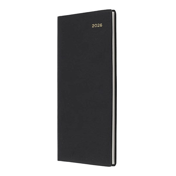 2026 Collins Belmont 377P.V99 Slimline Diary B6/7 Week to View Portrait – Black