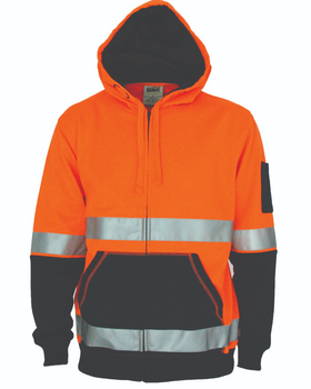 Hi Vis 2 Tone Full Zip Super Fleecy Hoodie With CSR R/Tape